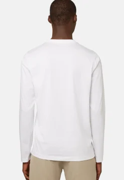 Boggi Milano T-shirt À Manches Longues En Jersey De Coton Pima