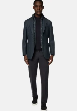 Boggi Milano Veste Avec Gilet En Laine Mélangée