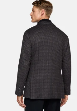 Boggi Milano Veste B Jersey Marron Et Bleu En Laine