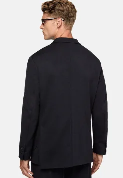 Boggi Milano Veste Bleu Marine En Nylon Et Laine B Tech