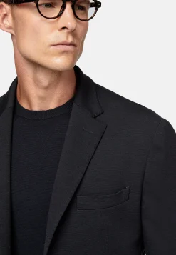 Boggi Milano Veste Bleu Marine En Nylon Et Laine B Tech