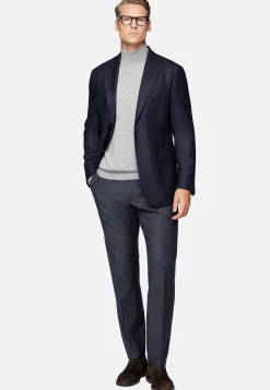 Boggi Milano Veste Bleu Marine En Pure Laine