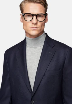 Boggi Milano Veste Bleu Marine En Pure Laine