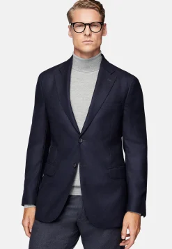 Boggi Milano Veste Bleu Marine En Pure Laine