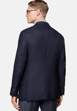 Boggi Milano Veste Bleu Marine En Pure Laine