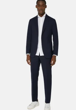 Boggi Milano Veste Bleue En Laine B Aria