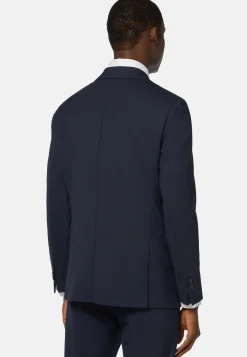 Boggi Milano Veste Bleue Travel En Laine