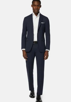 Boggi Milano Veste Bleue Travel En Laine