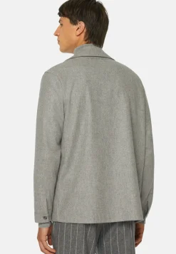 Boggi Milano Veste Chemise Link En Flanelle De Laine