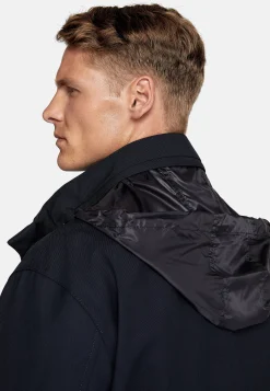 Boggi Milano Veste De Treillis En Tissu Technique Rembourré