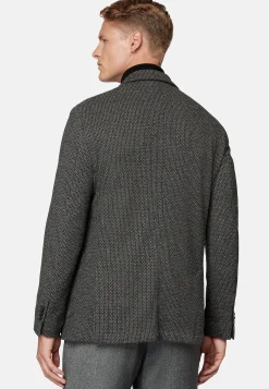 Boggi Milano Veste Gris Et Noir B Jersey En Coton Mélangé