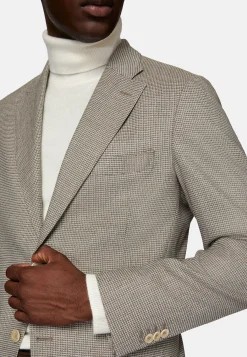 Boggi Milano Veste Gris Tourterelle En Laine Extensible