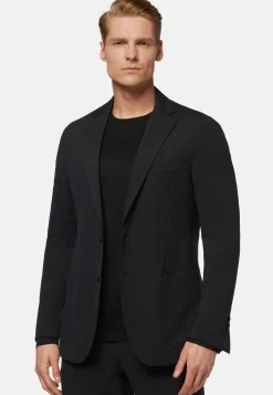 Boggi Milano Veste Noire En Nylon Stretch B Tech