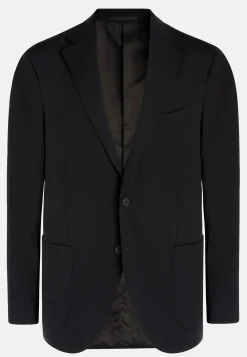 Boggi Milano Veste Noire En Nylon Stretch B Tech