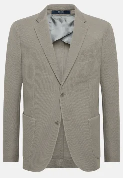 Boggi Milano Veste Structurée Gris Tourterelle En Jersey De Laine